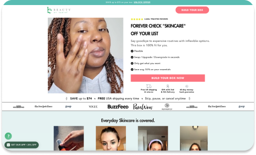subscription landing pages