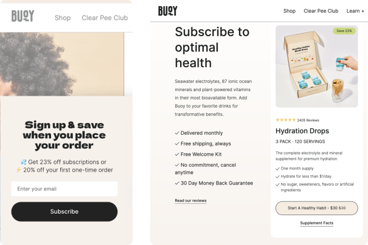 subscriber welcome offer