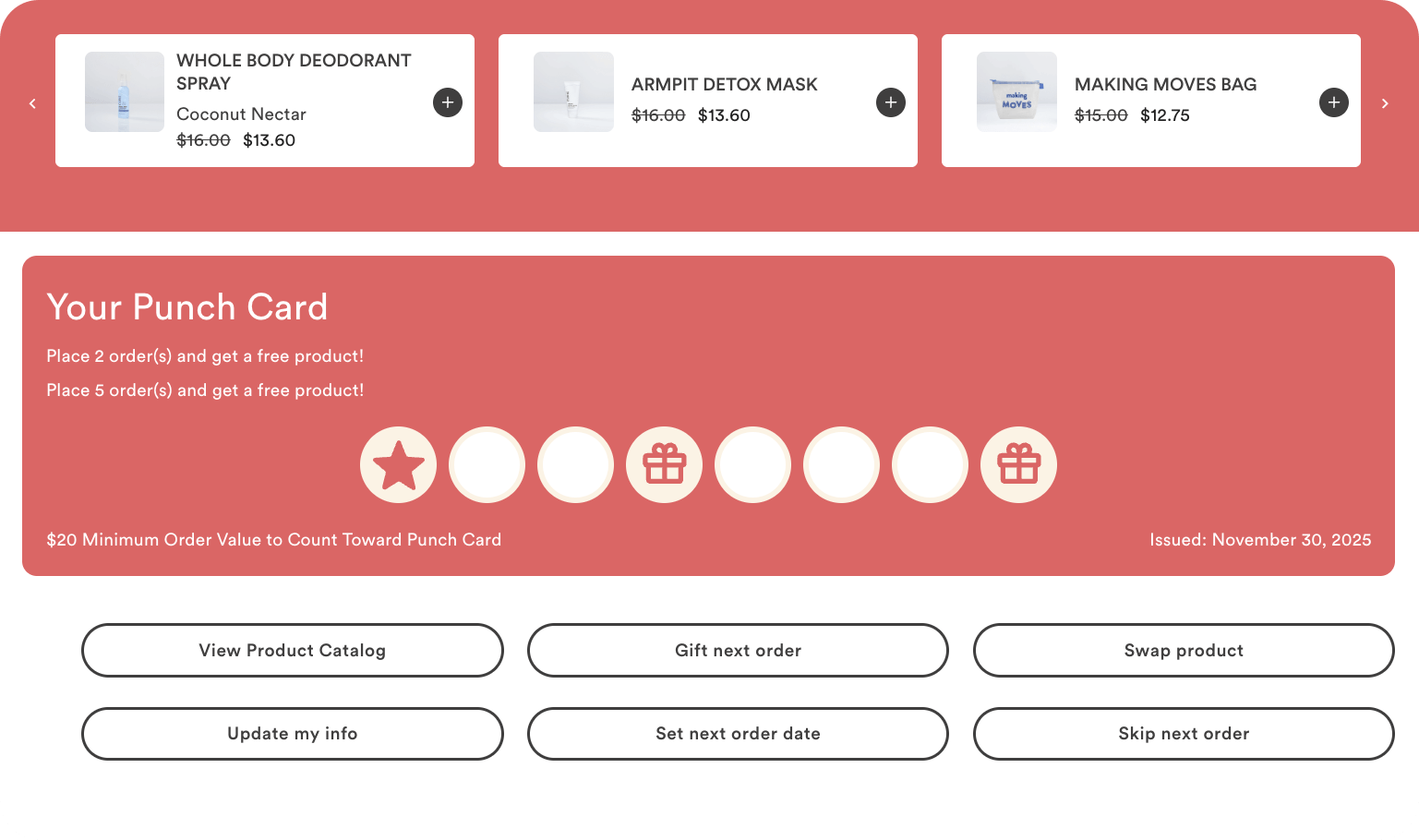 Curie customer self service portal
