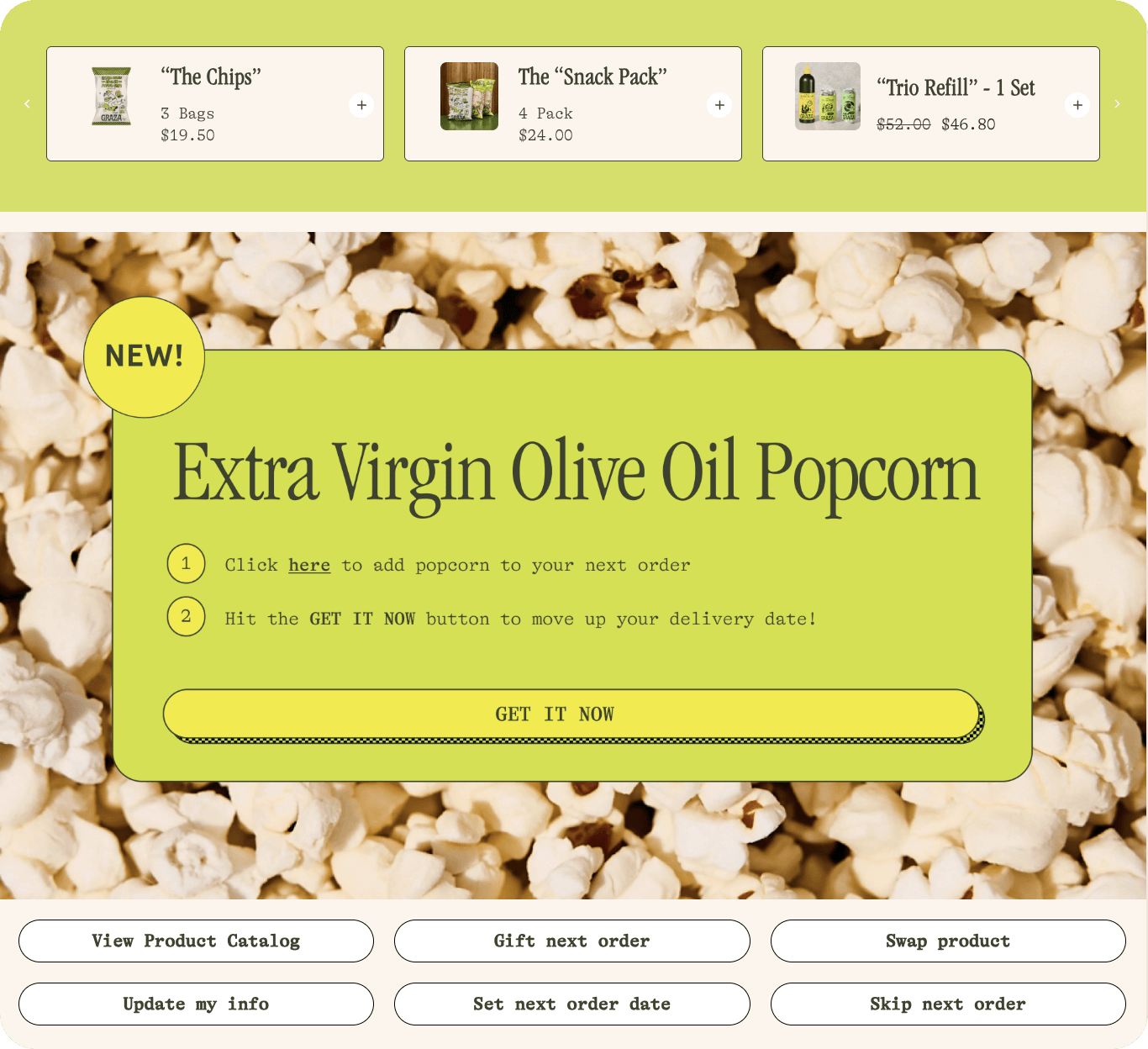 Graza customer portal example