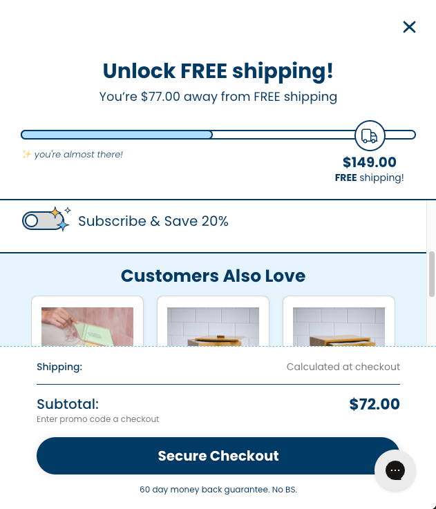 Acquire subscribers with checkout upsell
