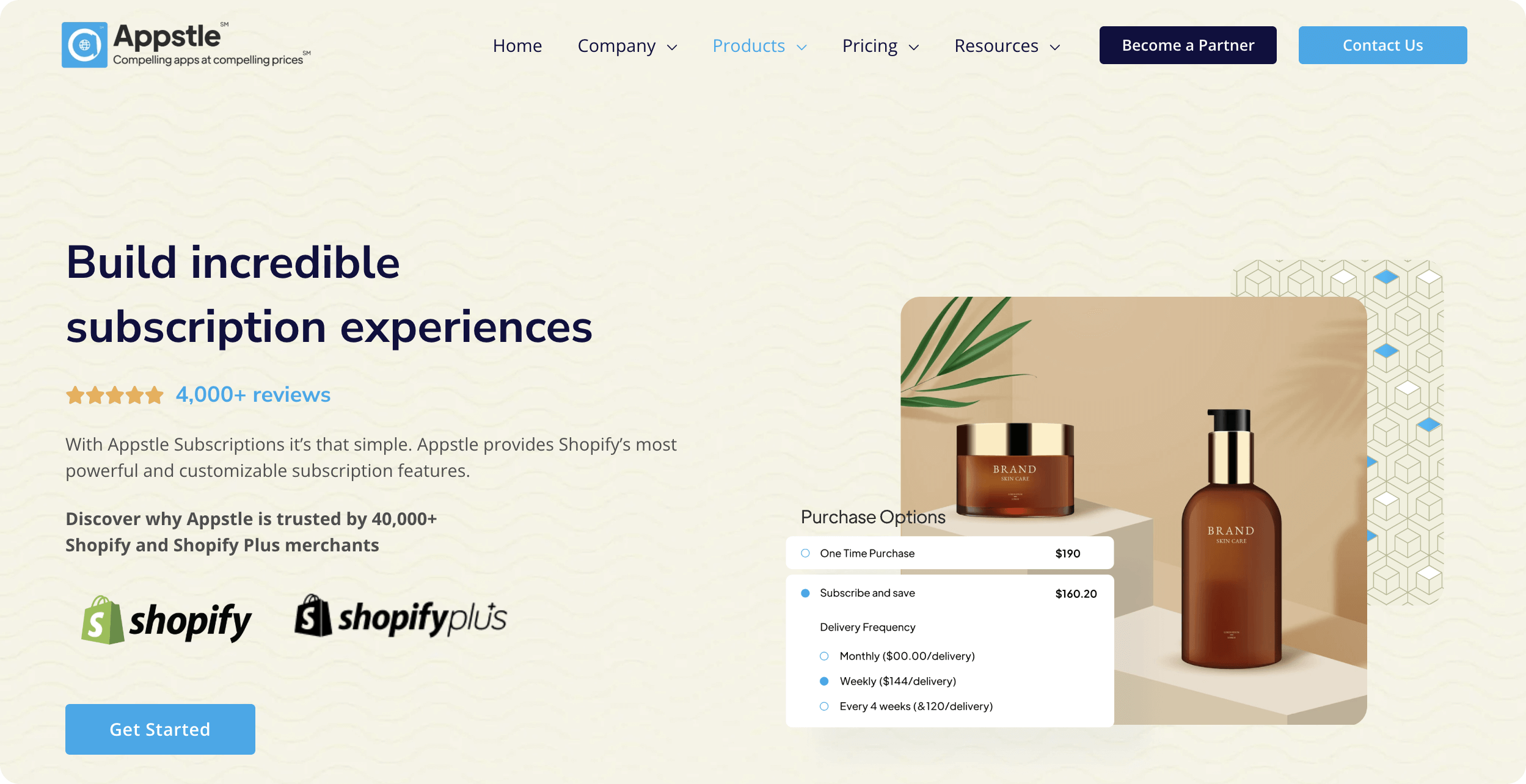 Appstle Shopify subscription management