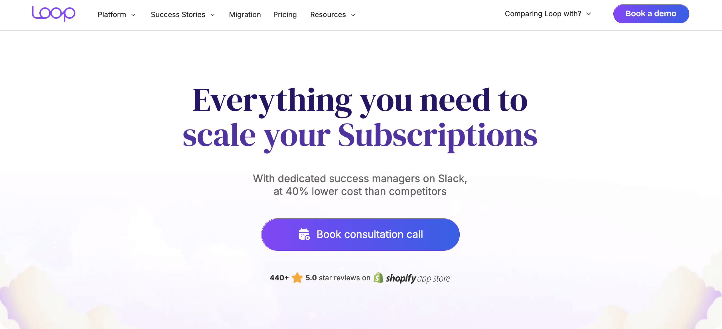 Loop subscription software