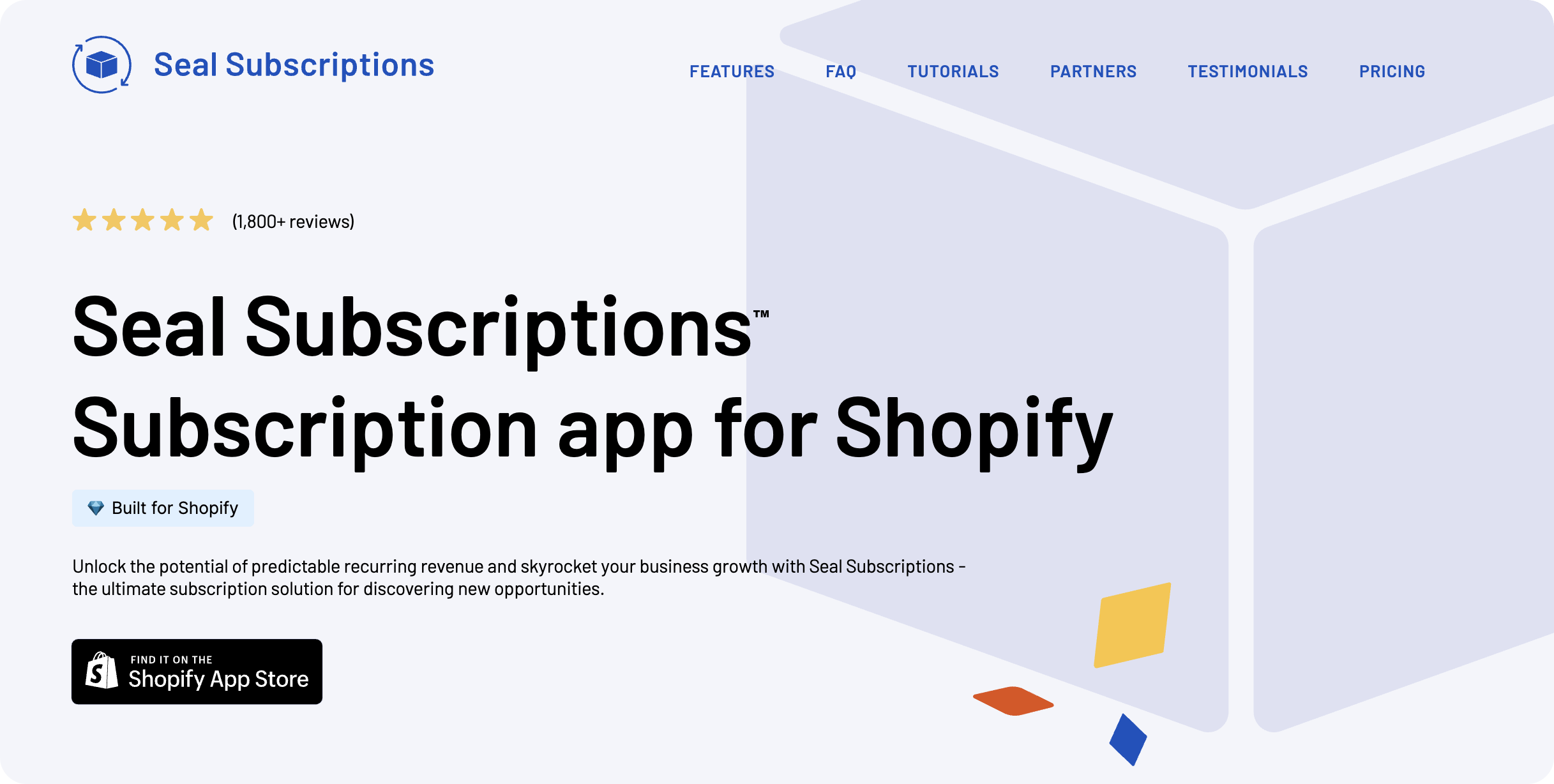 Seal app for Shopify subscription management