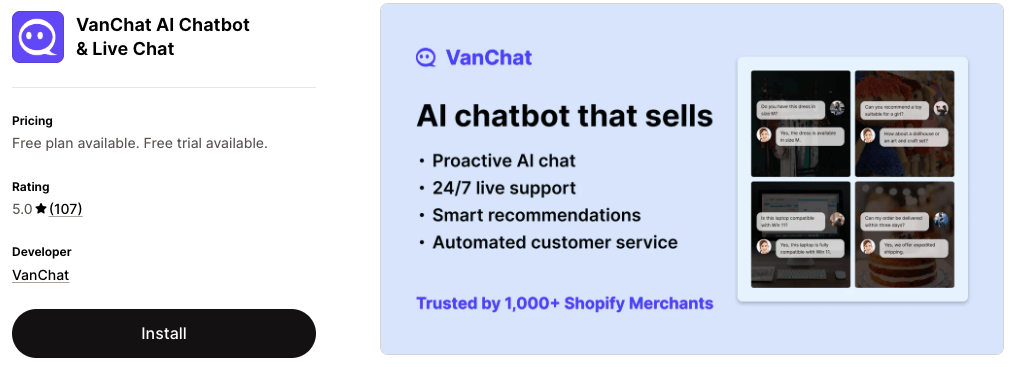 Vanchat AI chatbot