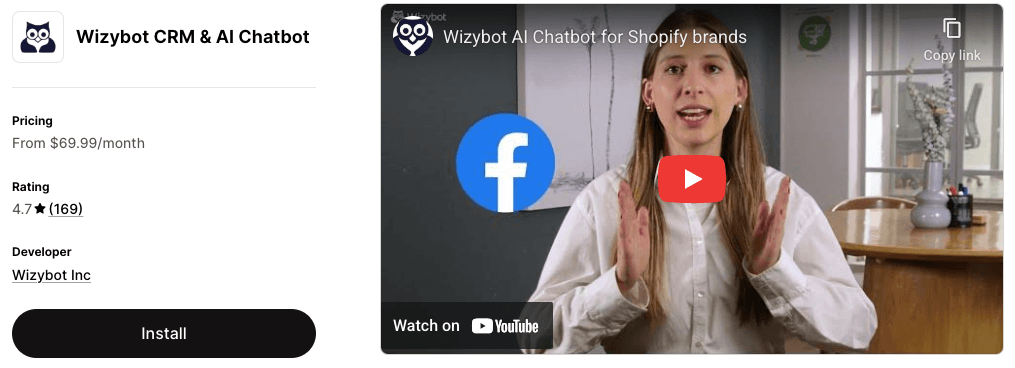 Wizyvbot AI chatbot